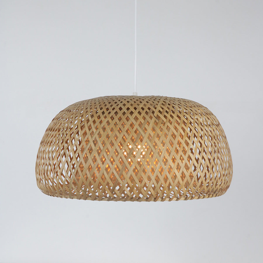 Elegant Pendant Lamp made of Hand-Woven Rattan | High & Bury