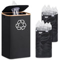 Elegant Recycling Bin with Removable Lid and Compartments | High & Bury