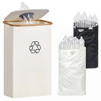 Elegant Recycling Bin with Removable Lid and Compartments | High & Bury