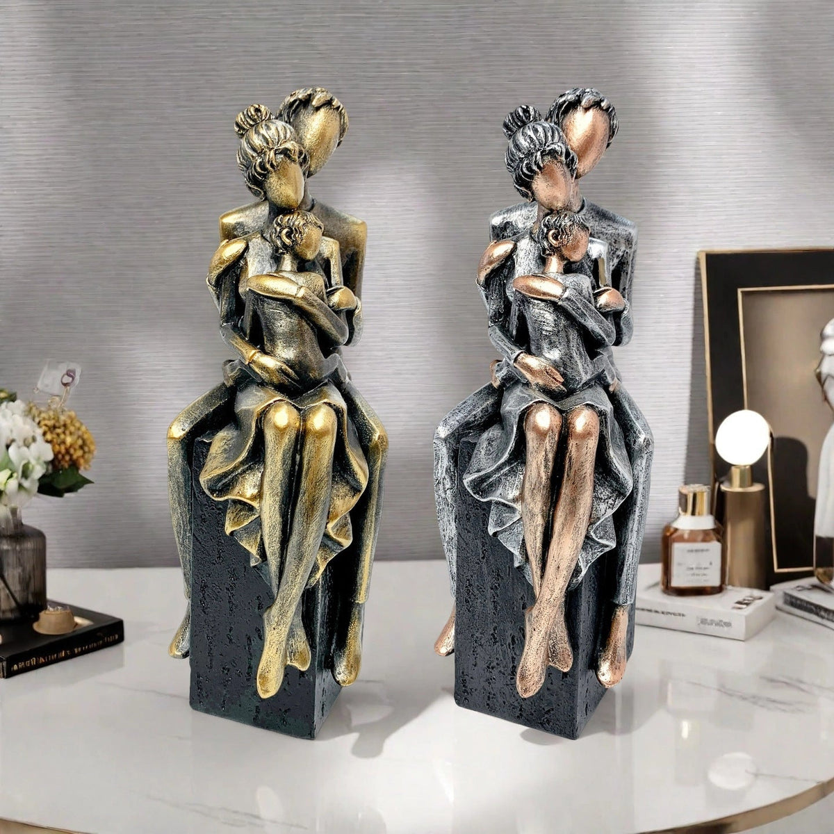Elegant Sculpture of a Romantic Couple | High & Bury