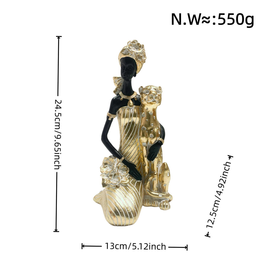 Elegant Sculpture with Leopard | High & Bury