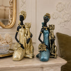 Elegant Sculpture with Leopard | High & Bury
