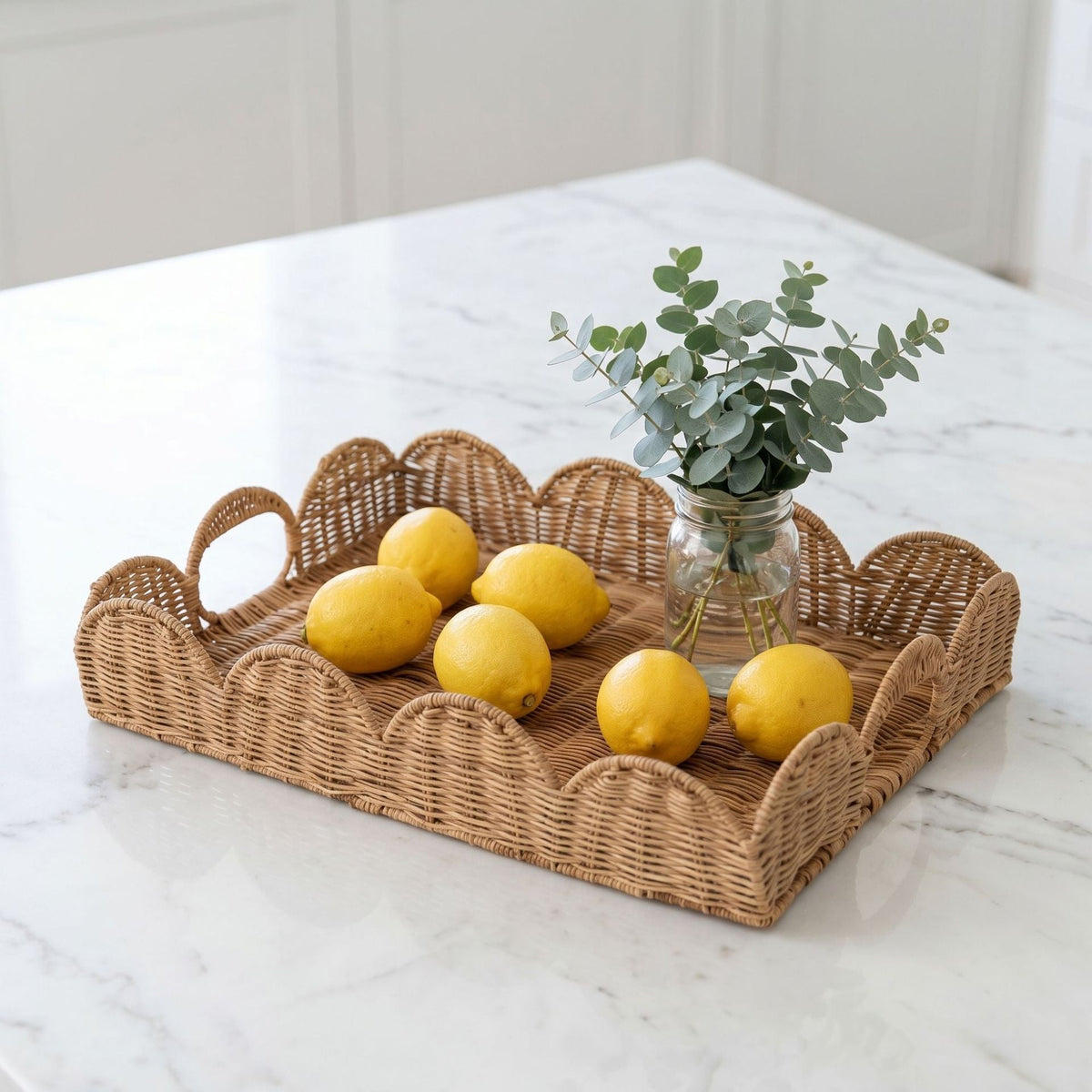 Elegant Serving Basket in Wave Pattern | High & Bury