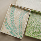 Elegant Serving Plate with Floral Relief Design | High & Bury
