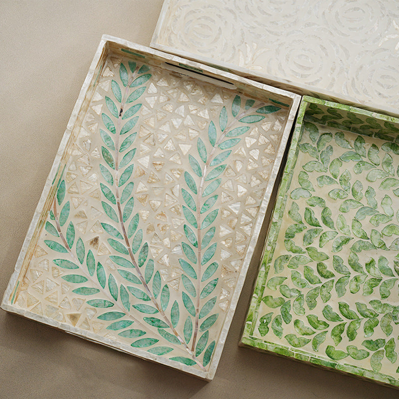 Elegant Serving Plate with Floral Relief Design | High & Bury