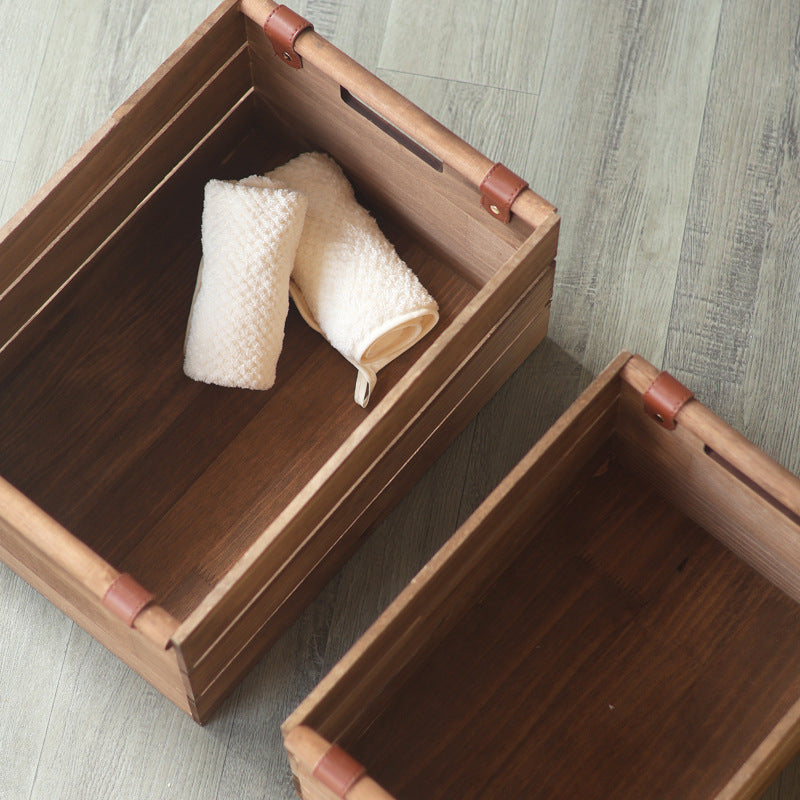 Elegant Storage Basket made of Solid Wood | High & Bury