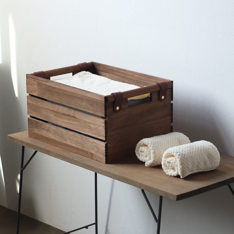 Elegant Storage Basket made of Solid Wood | High & Bury