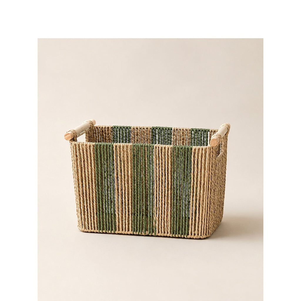 Elegant Storage Basket with Sturdy Handles | High & Bury