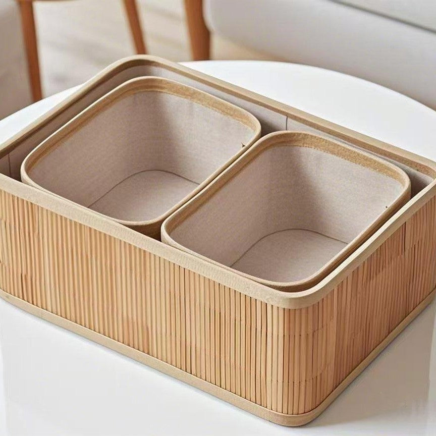 Elegant Storage Baskets made of Natural Bamboo | High & Bury