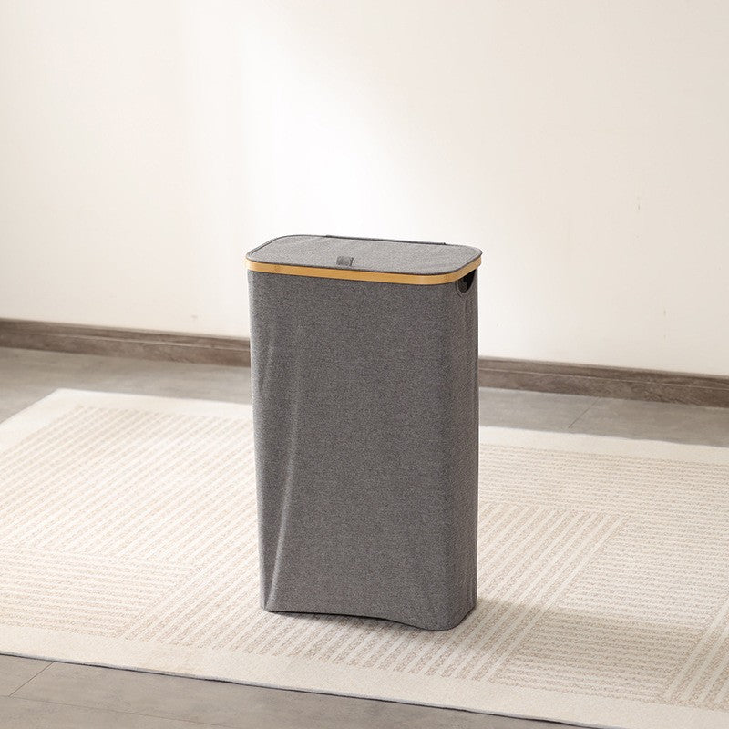 Elegant Waste Bin with Bamboo Lid | High & Bury