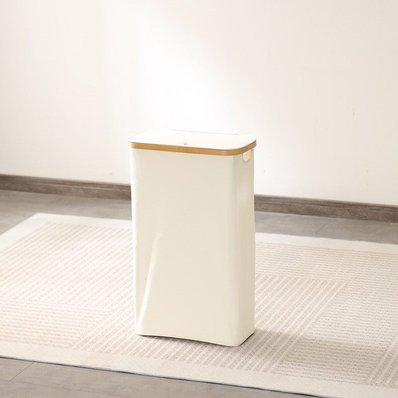 Elegant Waste Bin with Bamboo Lid | High & Bury