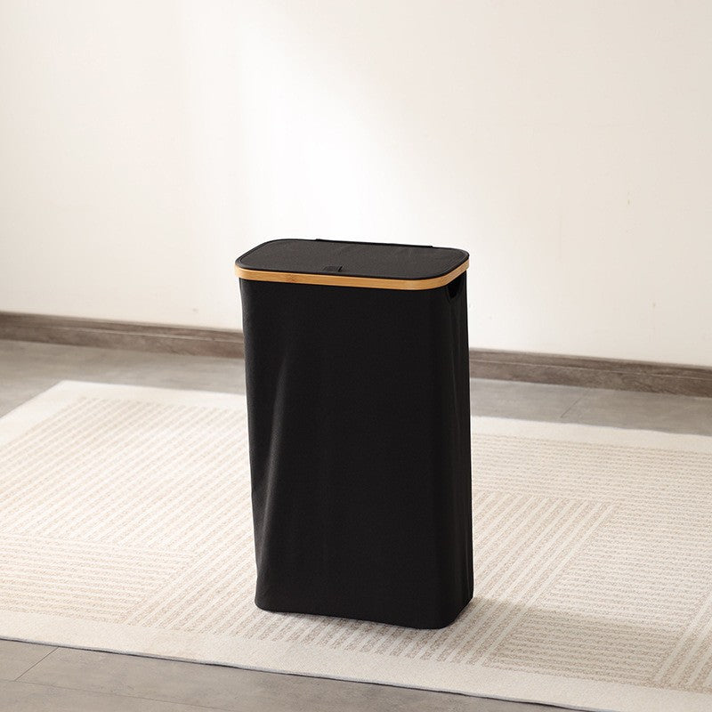 Elegant Waste Bin with Bamboo Lid | High & Bury