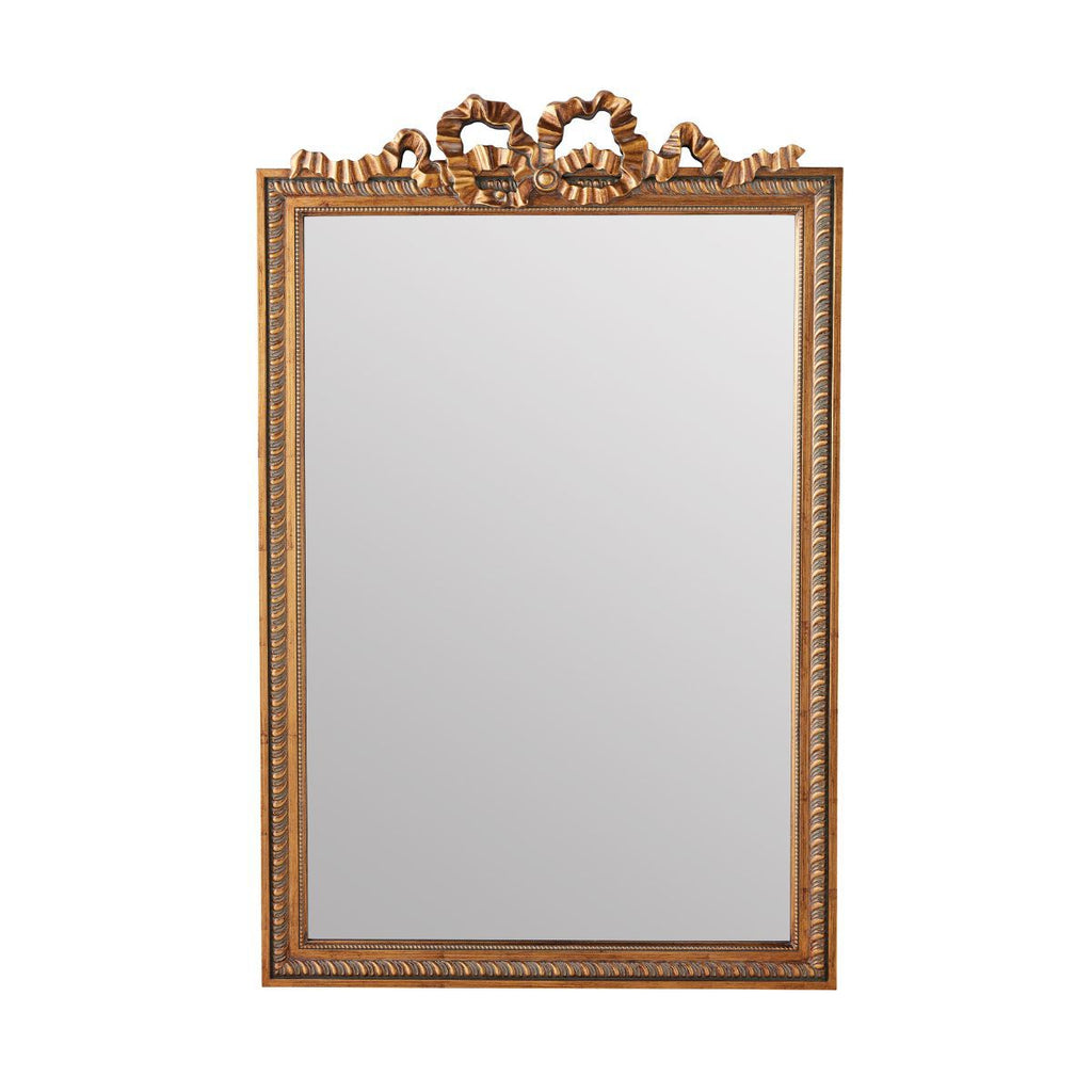 Embellished Framed Decorative Wall Mirror with Ruffle Decoration | High & Bury