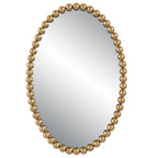 Embellished Pearl Oval Decorative Wall Mirror | High & Bury