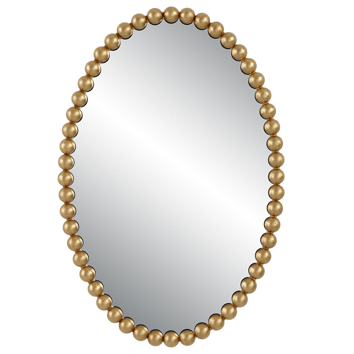 Embellished Pearl Oval Decorative Wall Mirror | High & Bury