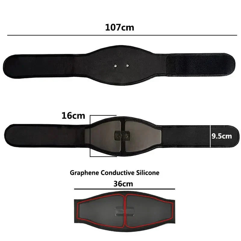 EMS Abdominal Muscle Stimulator Belt, 19 Levels, 8 Modes, 107 cm, view 5
