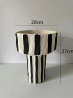 Emsella Striped Ceramic Vase