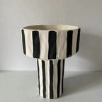Emsella Striped Ceramic Vase