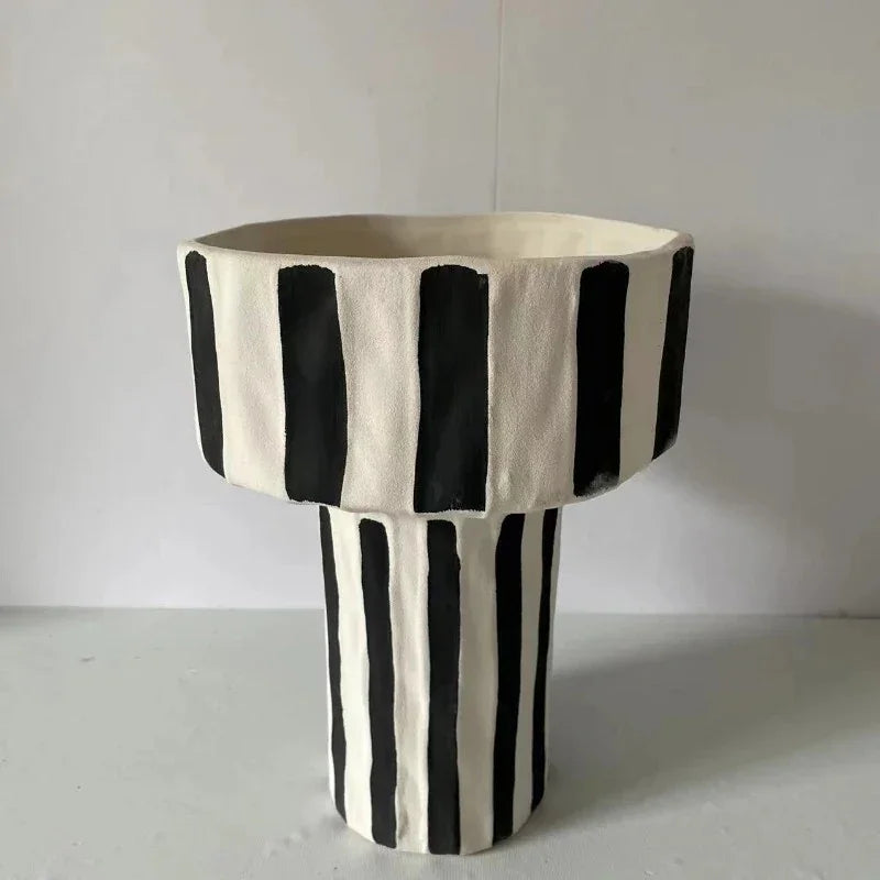 Emsella Striped Ceramic Vase