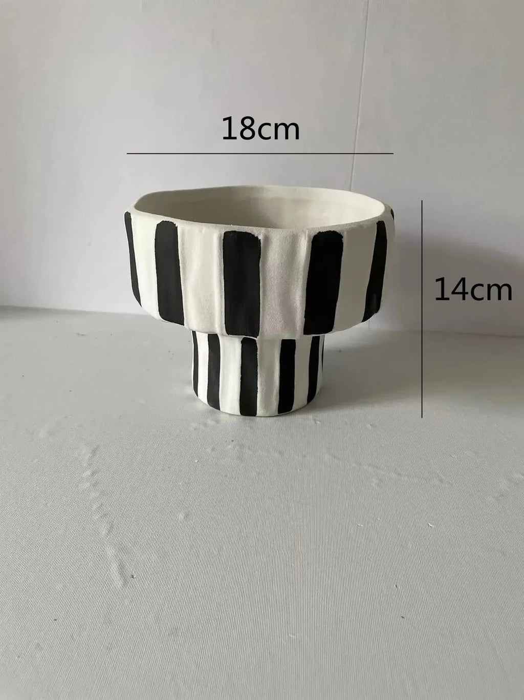 Emsella Striped Ceramic Vase