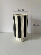 Emsella Striped Ceramic Vase