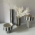 Emsella Striped Ceramic Vase
