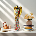 Engel Statue with Flower Pattern | High & Bury