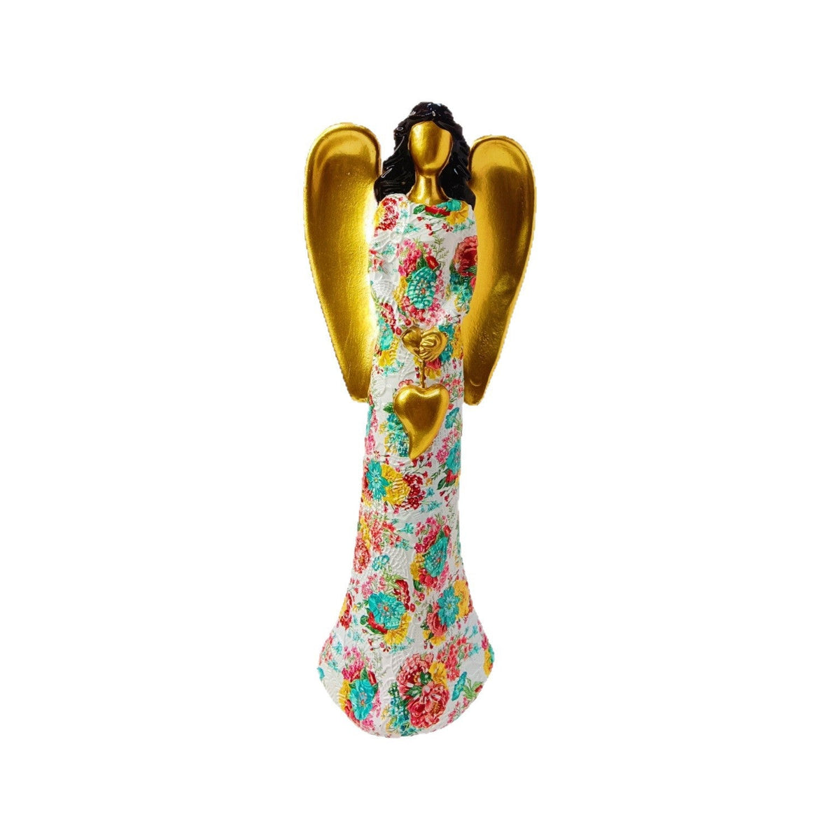 Engel Statue with Flower Pattern | High & Bury