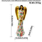 Engel Statue with Flower Pattern | High & Bury