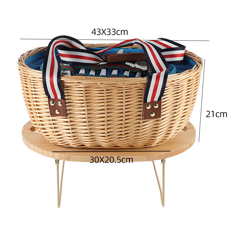 Exclusive Basket with Handles made of Woven Rattan | High & Bury