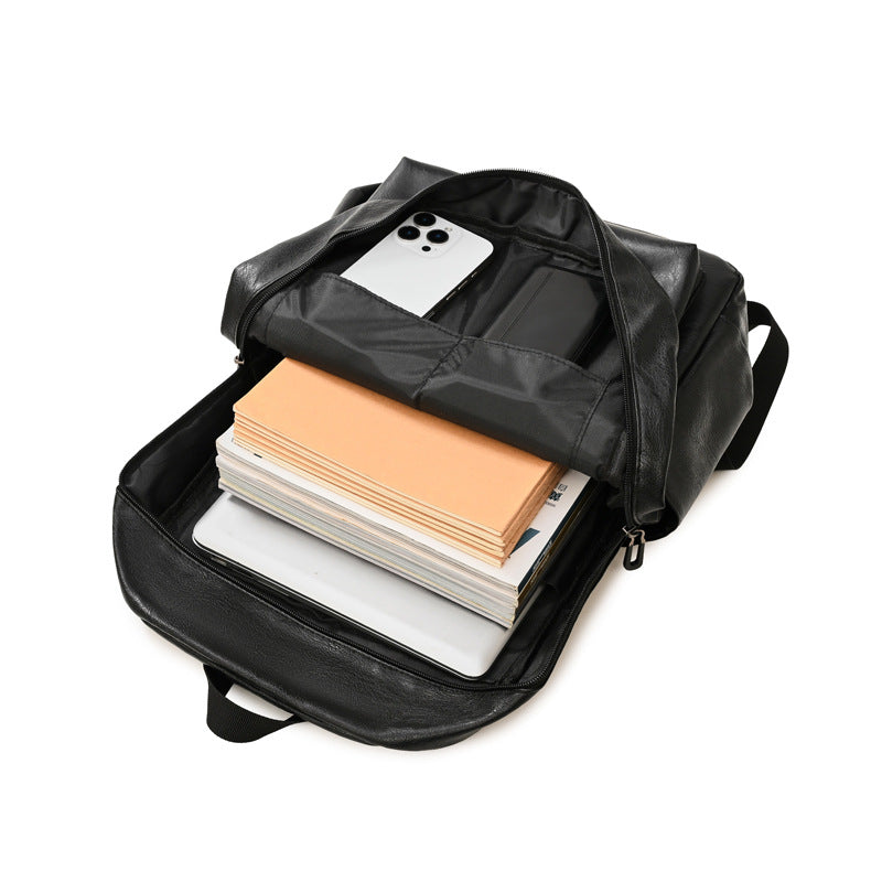 Executive Leather Backpack for Laptops up to 15 Inches, Business Travel, view 2