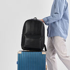 Executive Leather Backpack for Laptops up to 15 Inches, Business Travel