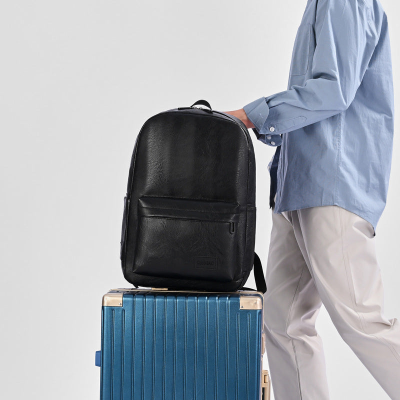 Executive Leather Backpack for Laptops up to 15 Inches, Business Travel