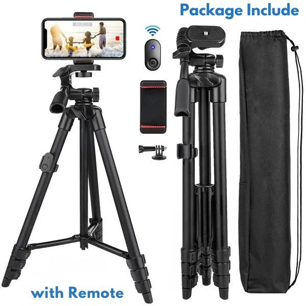 Extendable Aluminium Phone Tripod with Bluetooth Remote and Selfie Stick, view 6