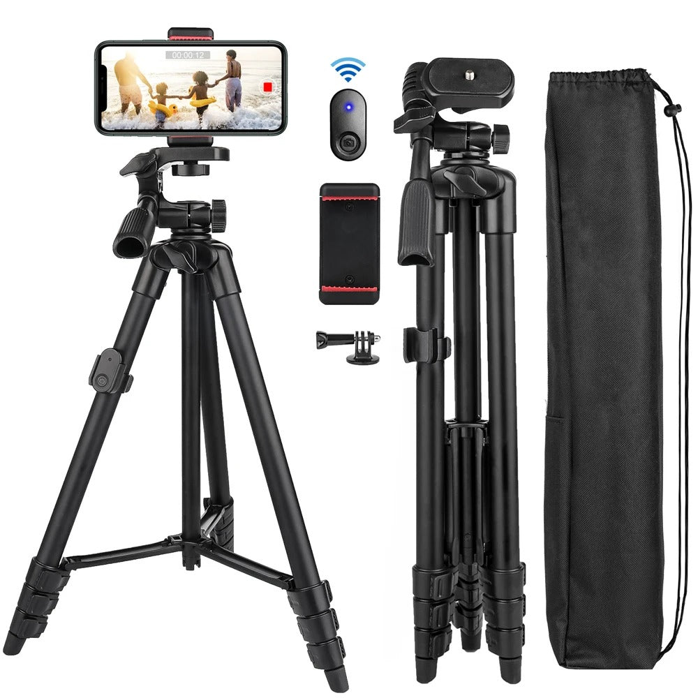Extendable Aluminium Phone Tripod with Bluetooth Remote and Selfie Stick