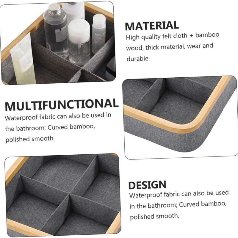 Felt Organizer with Bamboo Frame | High & Bury