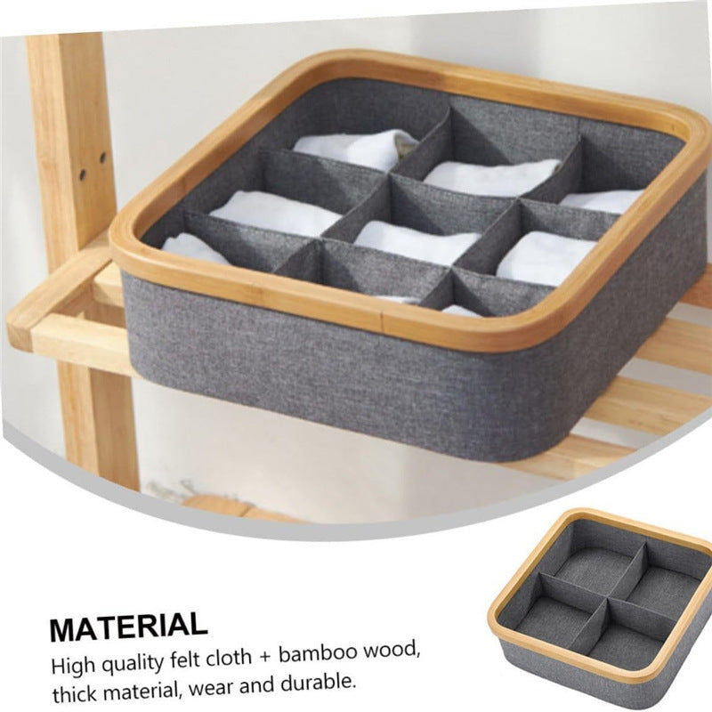 Felt Organizer with Bamboo Frame | High & Bury
