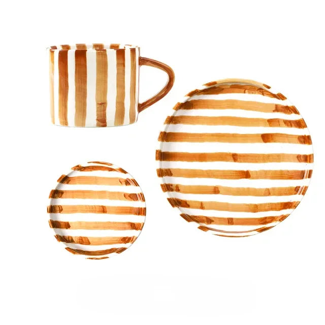 Fenleda Ceramic Paul Plate and Mug Set - 3Pcs