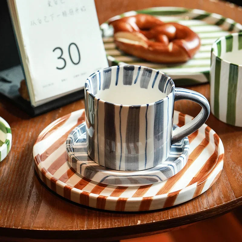 Fenleda Ceramic Paul Plate and Mug Set - 3Pcs