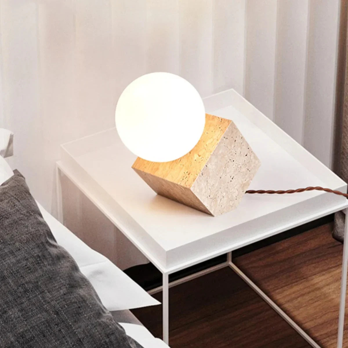 Fenroda Travertine Table Lamp