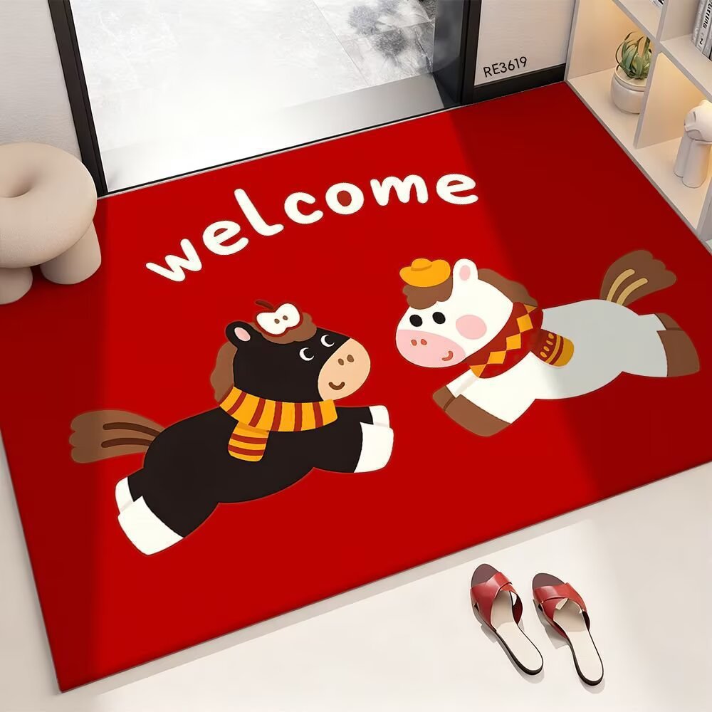 Festive Cartoon-Themed Decorative Area Mat | High & Bury
