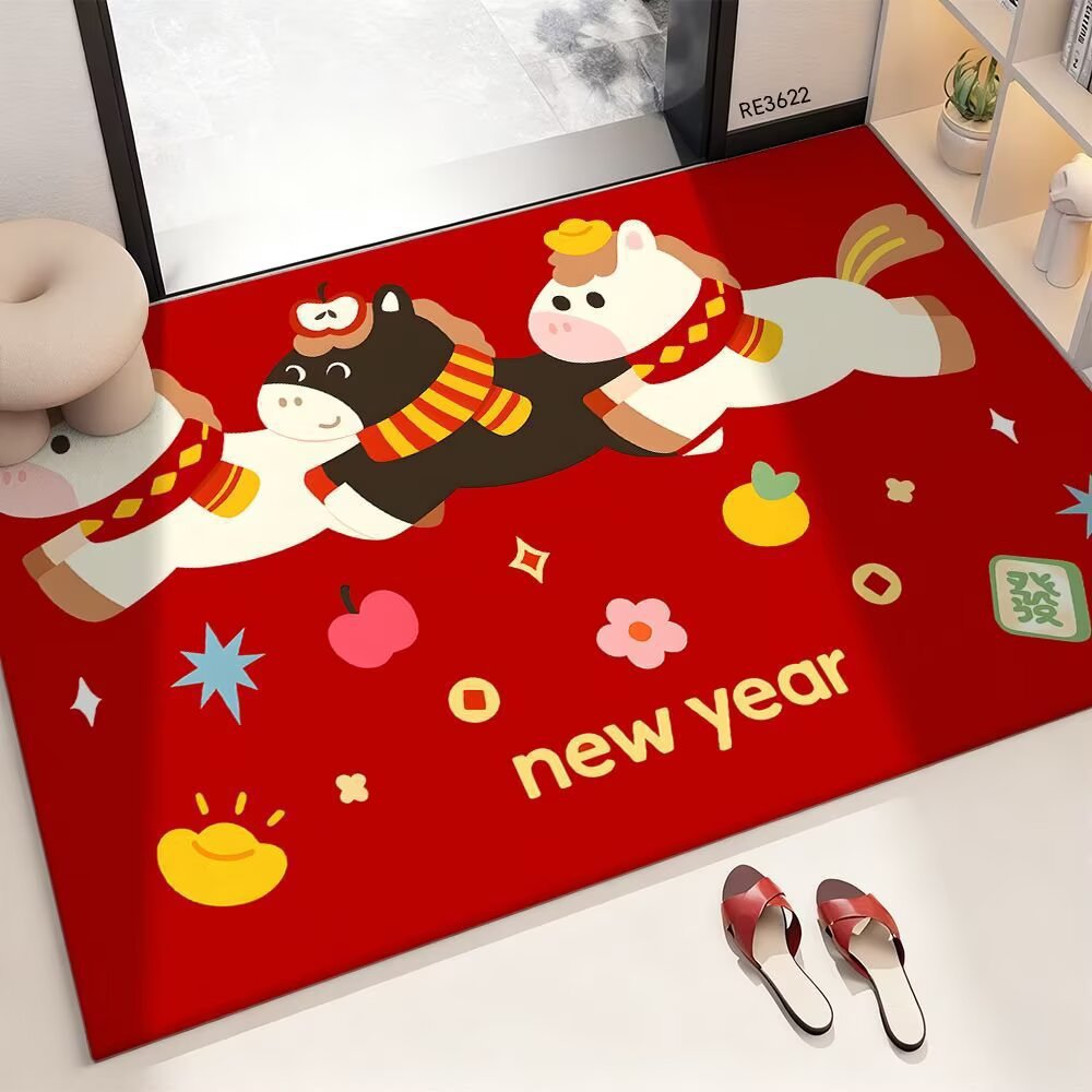 Festive Cartoon-Themed Decorative Area Mat | High & Bury