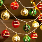 Festive Glitter Orb Ball LED String Lights | High & Bury