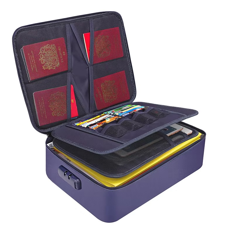 Fire-Resistant Document Organiser Bag, 36 × 27 × 10cm for Travel and Home, view 7