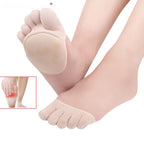 Five-Toe No-Show Socks with Cushioned Forefoot for Work and Leisure, view 5