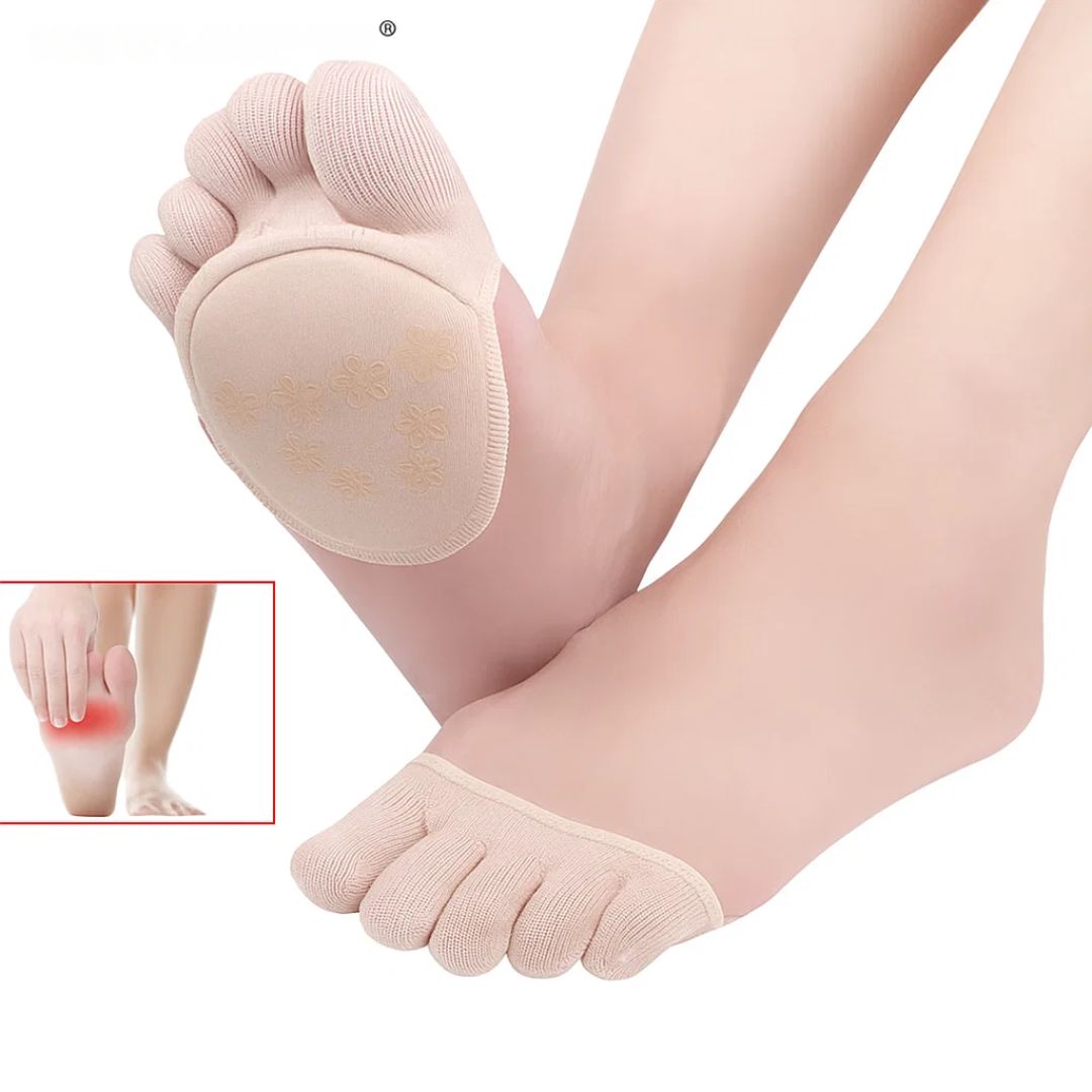 Five-Toe No-Show Socks with Cushioned Forefoot for Work and Leisure, view 5