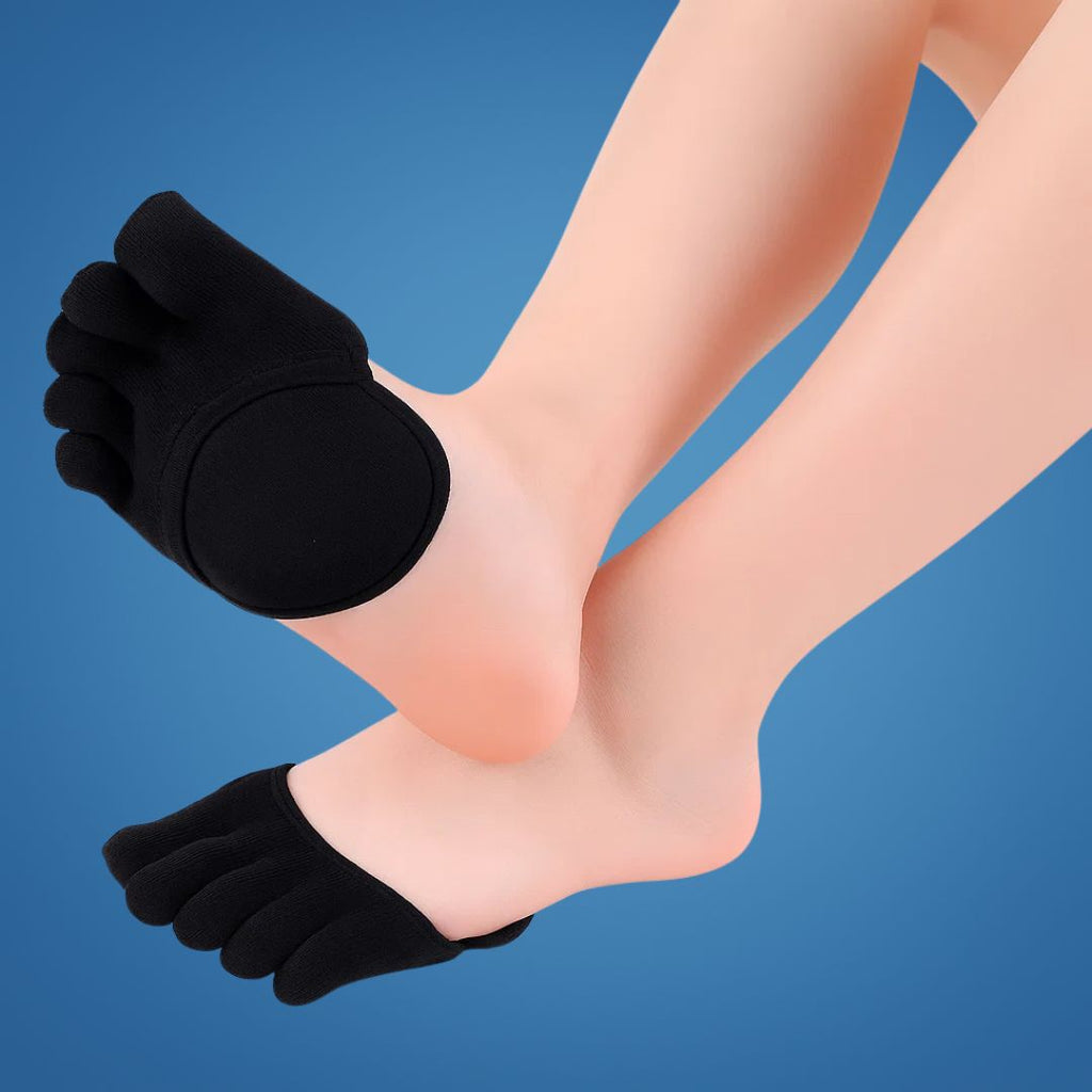Five-Toe No-Show Socks with Cushioned Forefoot for Work and Leisure, view 7