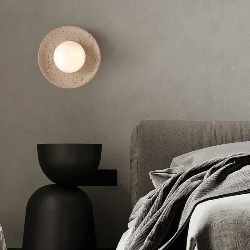 Fjordgarth Travertine Wall Lamp