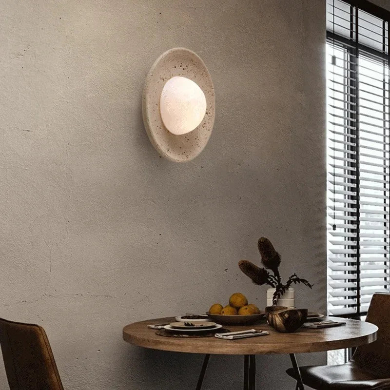 Fjordgarth Travertine Wall Lamp
