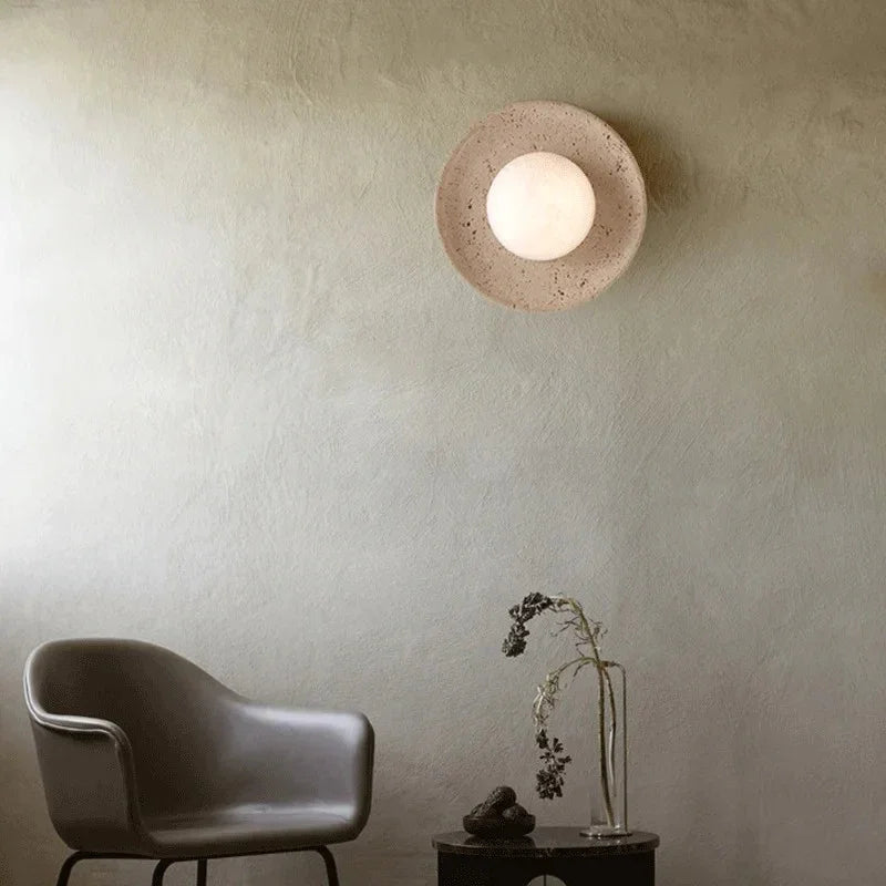 Fjordgarth Travertine Wall Lamp